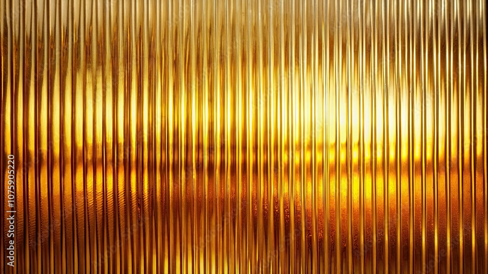 Translucent Ribbed Glass Render Abstract golden ribbed glass background with rendering , golden, ribbed ...