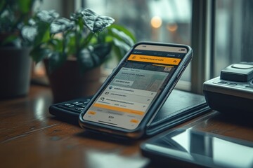 Smartphone with App on a Table