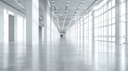 Wall Mural - Interior of a modern office building, perspective view of the corridor