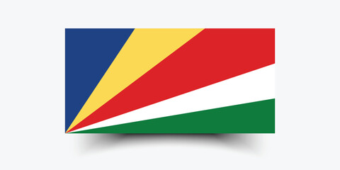 Wall Mural - Seychelles flag official colors and proportion digital vector illustration