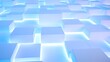 © chujun - digital technology blue and white luminous 3d square poster background