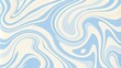 © designhunt - Abstract horizontal background with colorful waves. Horizontal background with blue waves in style retro 60s, 70s. Trendy minimal wavy design in pastel colors. Colorful marble for the cover, backdrop
