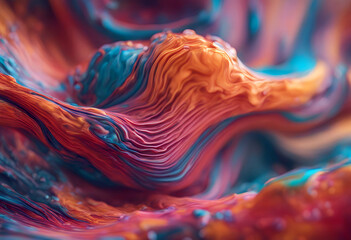 blue decorative 3d colourful glossy design vibrant wave fluid colorful rainbow generative shape pink liquid ai smooth futuristic three holographic illustration gradient dynamic purple abstract splash