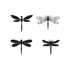 Canvas Print - dragonfly icon vector