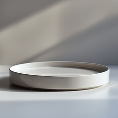 Aufkleber - Matte circular base for product photography, with a smooth, non-reflective surface, neutral tone.