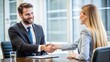 © Tekin - Businessman Shaking Hand With Female Applicant