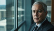 © okaro - Confident Businessman Posing by Office Window in Corporate Setting