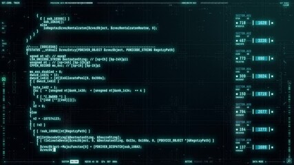 Wall Mural - advanced hud interface. blue future head up display screen, digital technology background concept