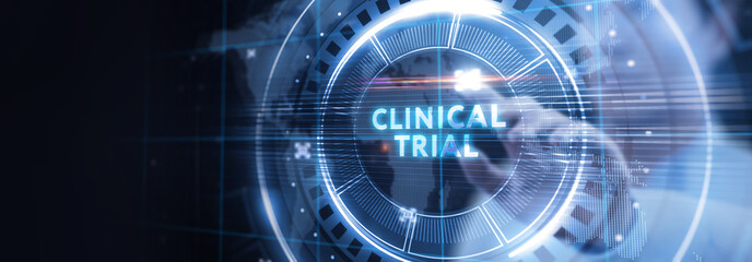 business, technology, internet and networking concept. young entrepreneur showing keyword: clinical 