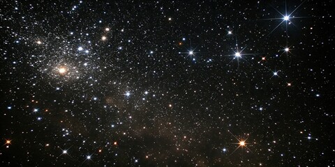 Wall Mural - *Sparkling starfield on a black background, galaxy, night sky