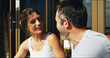 © peopleimages.com - Happy couple, laughing and date with love at restaurant for bonding, holiday or weekend together. Man, woman or lovers with smile for romance, lunch or travel on outdoor vacation at suite or hotel