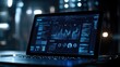 © Oksana - Secure laptop screen showcasing detailed medical data and health analytics, surrounded by cyber security symbols for data protection, set in a professional workspace with digital interface visuals.