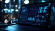 © Oksana - Secure laptop screen showcasing detailed medical data and health analytics, surrounded by cyber security symbols for data protection, set in a professional workspace with digital interface visuals.