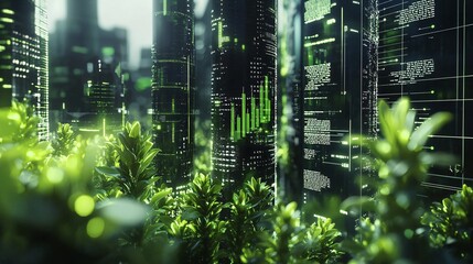 Poster - Explore the impact of cost of capital on equity growth in a visually striking urban environment