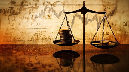 Poster - Explore the significance of balancing scales in financial decision-making and economic stability
