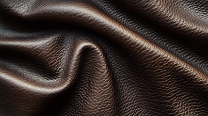 Wall Mural - Brown Leather Texture Close-up