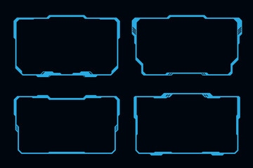 Wall Mural - technology futuristic frame element. hud sci-fi design element.