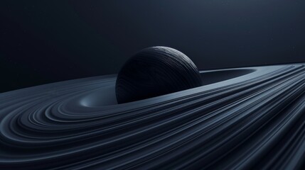 Wall Mural - A modern abstract background with a curved design that resembles the rings of Saturn.