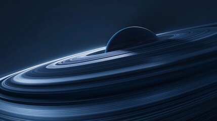 Wall Mural - A modern abstract background with a curved design that resembles the rings of Saturn.