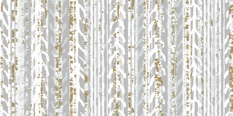 Wall Mural - stripes irregular lines seamless pattern flowers, design elements. grunge textured textile, fabric, 