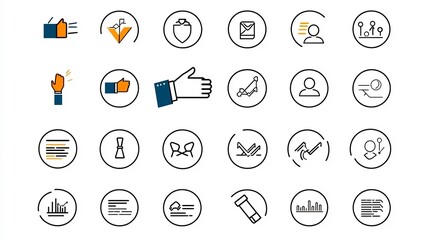 Poster - Collaborative Business Partnership Symbolized by Handshake Icon Design  Clean Line Art Representing Teamwork Agreement Trust and Corporate Unity