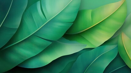 Wall Mural - Explore the beauty of lush green leaves in nature inspired designs for your creative projects