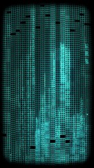 Wall Mural - A looping digital style screen background with green data glitch and interference effects.

