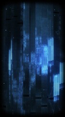 Wall Mural - A looping digital style screen background with data glitch and interference effects.