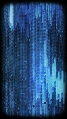 Wall Mural - A looping digital style screen background with data glitch and interference effects.