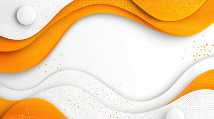 Wall Mural - abstract orange wave vector illustration design banner