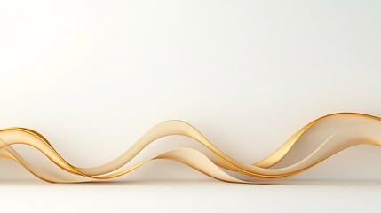 Aufkleber - Captivating golden smoke patterns with delicate curves and graceful movement swirling and flowing in an airy ethereal dance against a pristine white background exuding warmth elegance