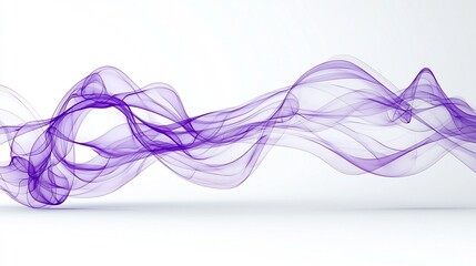 Poster - Elegant Abstract Purple Smoke with Delicate Flowing Curves Evoking Warmth Sophistication and a Smooth Flow