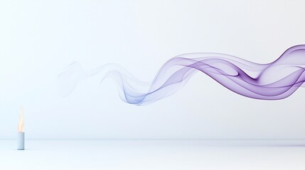 Aufkleber - Abstract purple smoke with delicate flowing curves on a white background evoking a sense of warmth sophistication and a smooth graceful movement