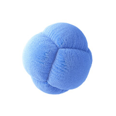 Wall Mural - abstract shape made of blue fur, isolated on white background. 3d rendering.