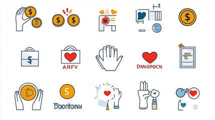 Poster - Generous Hands Iconic Symbols of Charity and Community Giving Captured in a the Essence of Compassion and Philanthropic Spirit