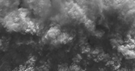 Wall Mural - giant white smoke slowly floating through space against black