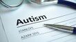 © vitanovski - Medical examination document highlighting autism diagnosis and healthcare tools