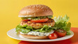 © ahmad - hamburger on a plate