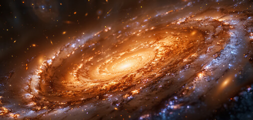 Wall Mural - space background with stardust and shining stars. realistic cosmos and color nebula. colorful galaxy