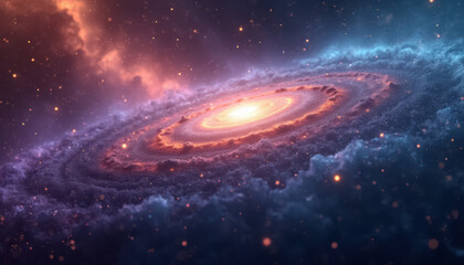 Wall Mural - space background with stardust and shining stars. realistic cosmos and color nebula. colorful galaxy
