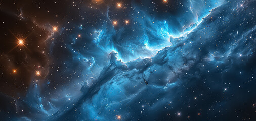 Wall Mural - Space background with stardust and shining stars. Realistic cosmos and color nebula. Colorful galaxy