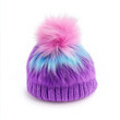 © Design Spread - Bright beanie hat with fluffy pompon isolated on a white background