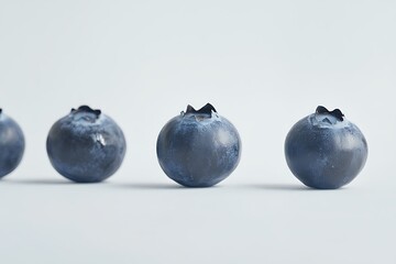 Blueberries isolated on a white background, close up