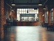 © Phoenix AI Photo - Industrial-style loft, exposed brick walls, large open space, minimalist furniture, urban living, high ceilings close up, modern loft, surreal, Blend mode, city warehouse backdrop