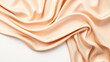 © Alfazet Chronicles - Close-up of smooth, flowing peach-colored satin fabric with soft folds and gentle curves creating a luxurious and elegant texture.