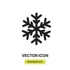 Leinwandbilder - Snowflake icon vector. Linear-style sign for mobile concept and web design. Snowflake symbol illustration. Pixel vector graphics - Vector.