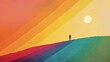 © KerXing - Minimalist artwork celebrating LGBTQ Pride Month.