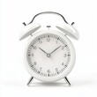 © ItziesDesign - A classic white alarm clock showing the time with a minimalist design.