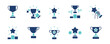 © elmantastic - trophy cup award icon set winner prize success achievement reward vector first place champion signs illustration