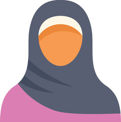 Wall Mural - Faceless female avatar wearing traditional islamic hijab head scarf